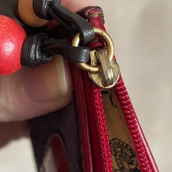 Sold✨vintage y2k Juicy Couture Genuine Leather Terry Cloth Boho Card Wallet ✨ - Picture 11 of 11